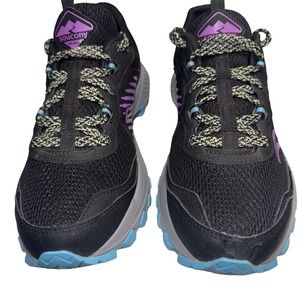 Saucony Excursion TR15 Trail Running Womens Size 8 Blk/Riz/Lime Noir